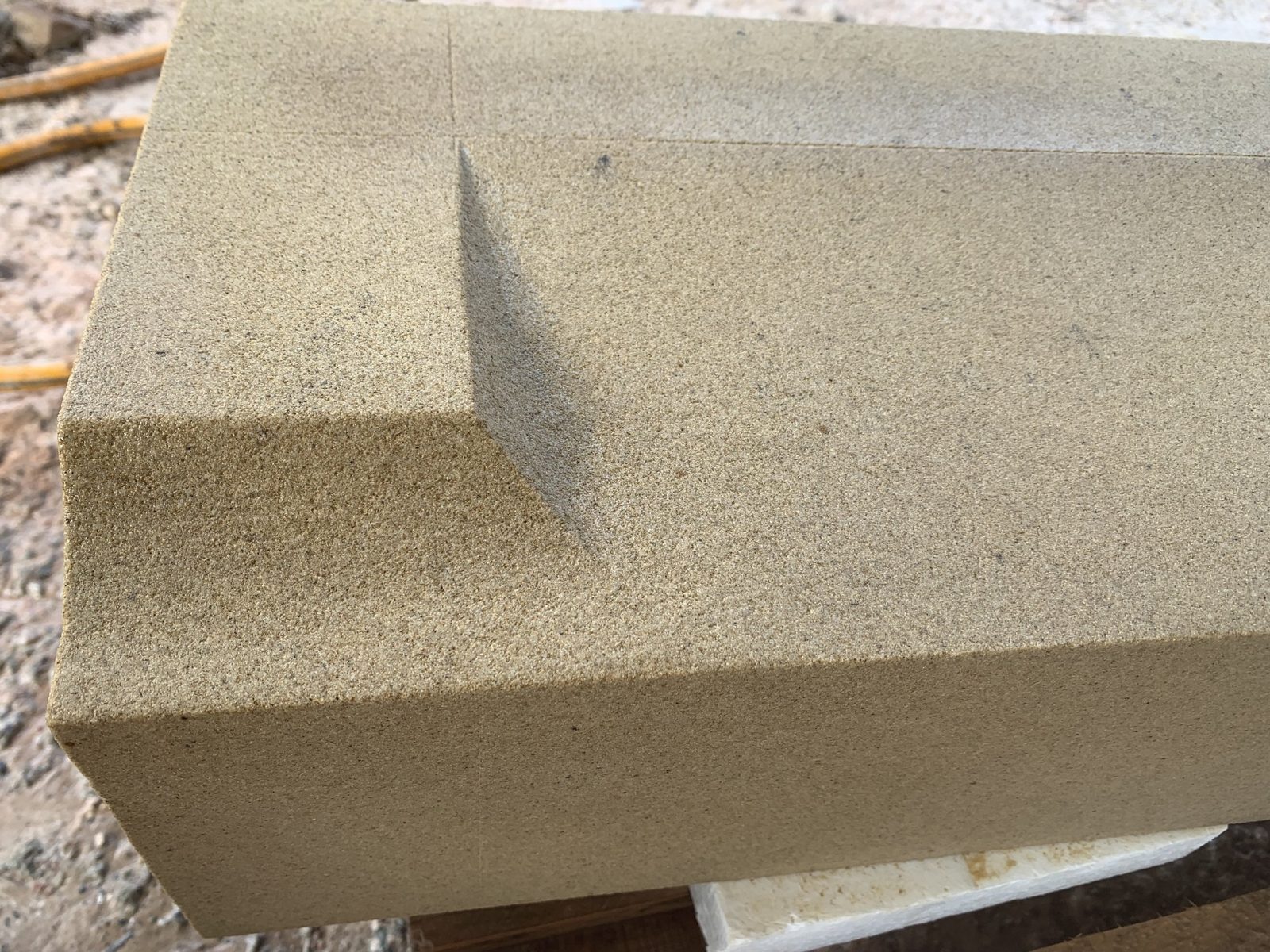 Stooled stone window sill