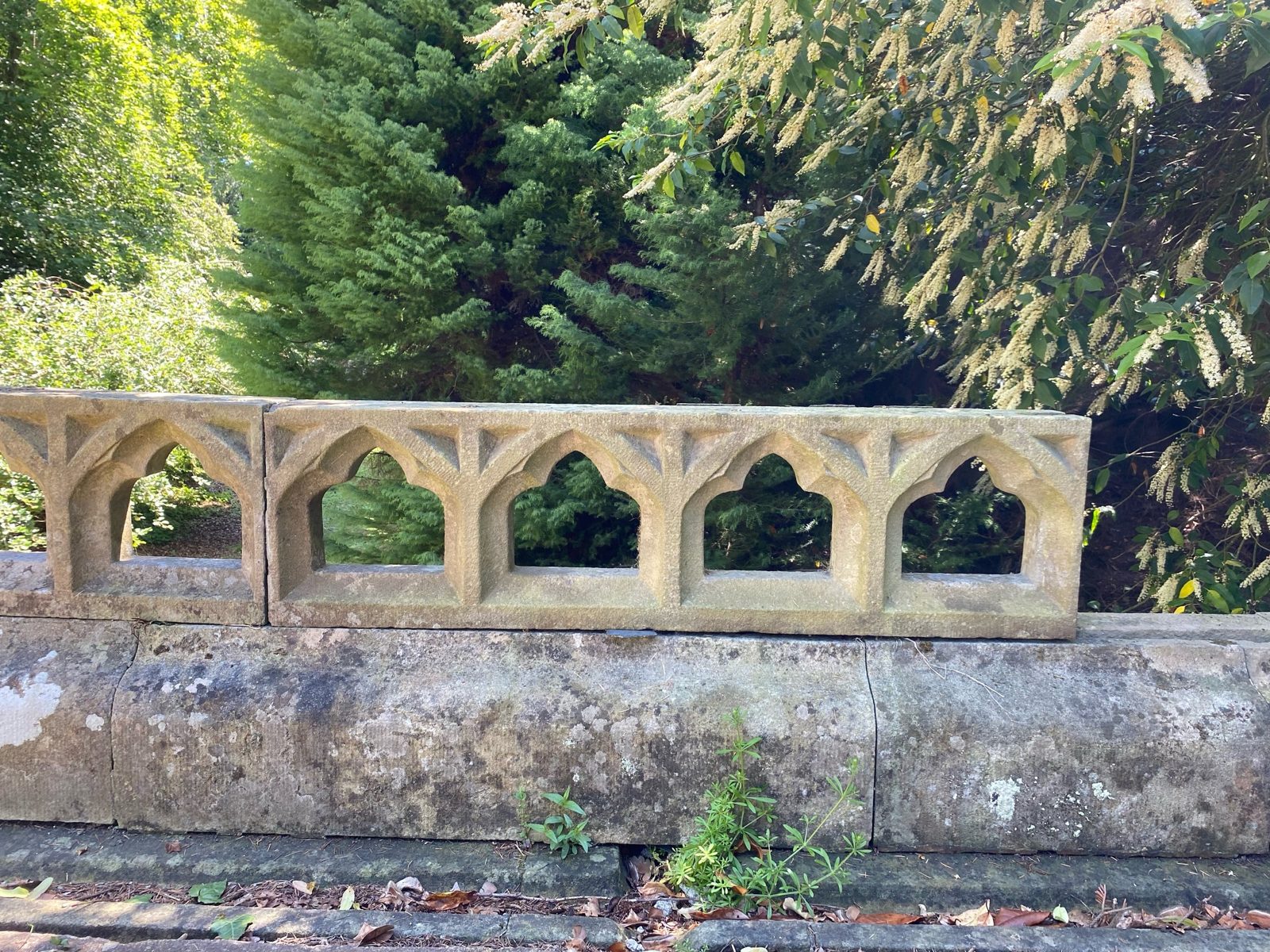 Carved stone tracery
